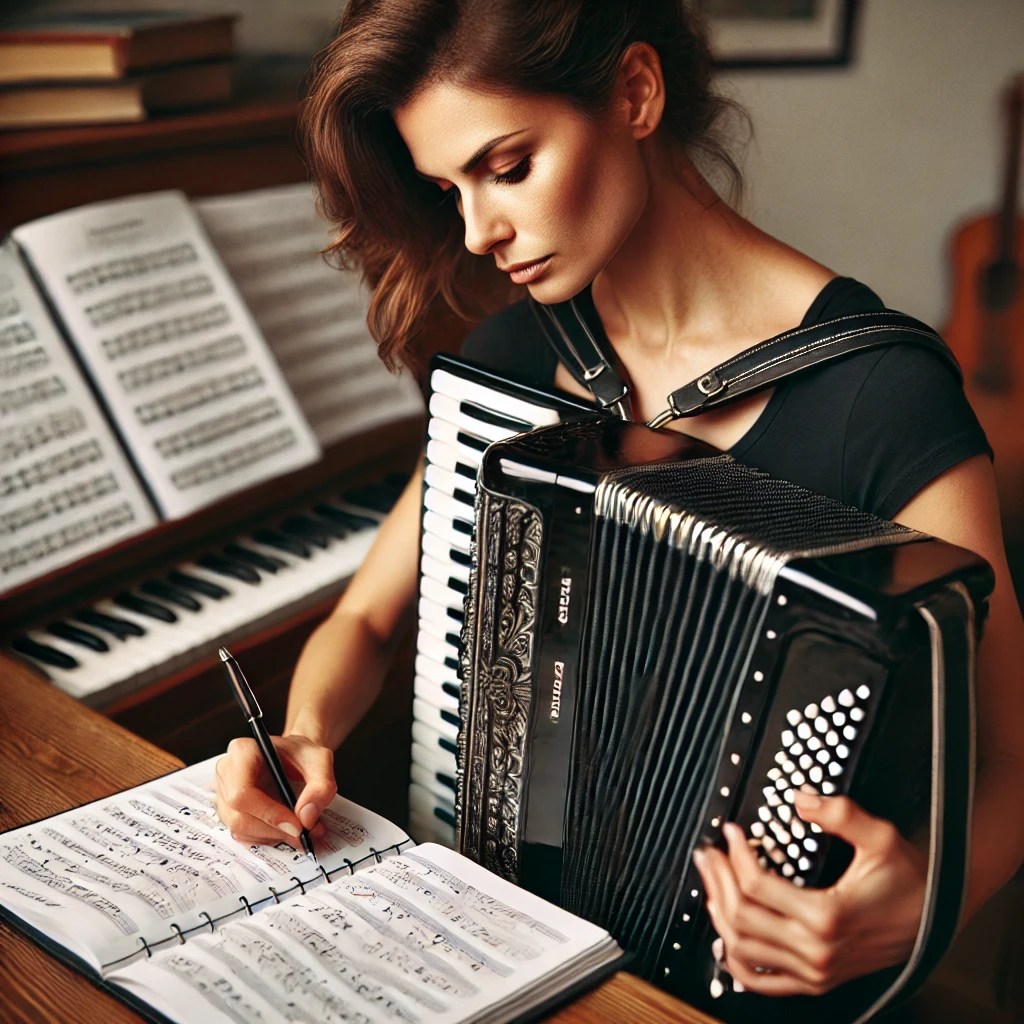 Frau Mit Akkordeon